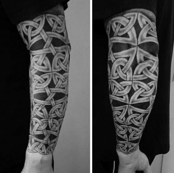 Intricate Knots Male Celtic Sleeve Tattoo Ideas