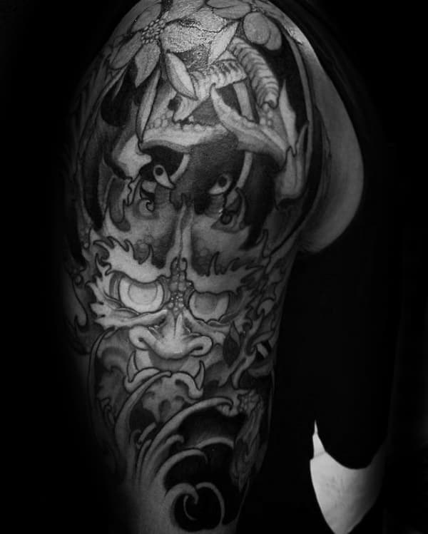 Japanese Male Crab Half Sleeve Tattoo Designs