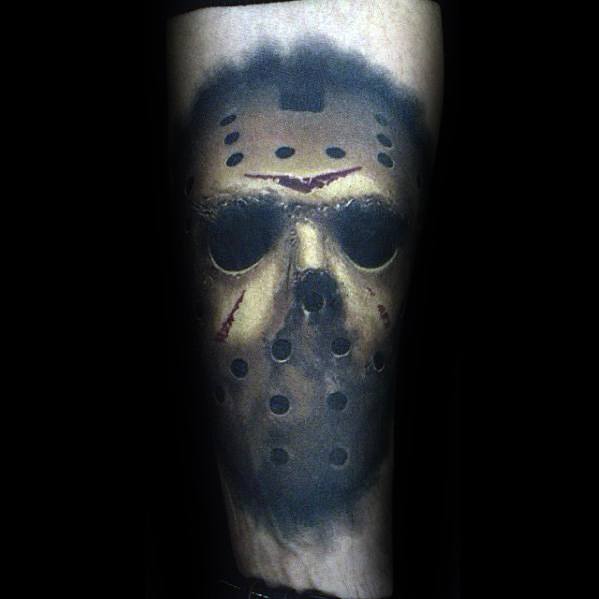 Jason Mask Friday The 13th Guys 3d Forearm Tattoo Ideas