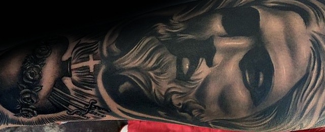 Jesus Forearm Tattoo Designs For Men