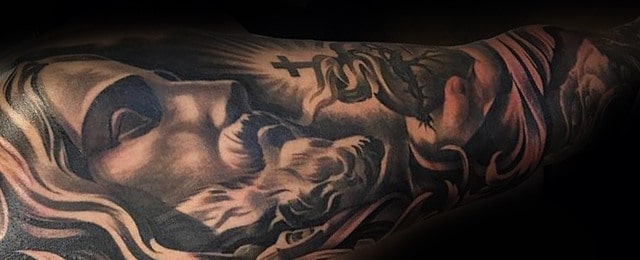 Jesus Sleeve Tattoo Designs For Men
