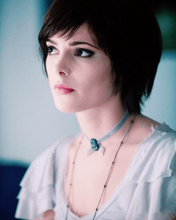 Cyberpunk jet black bob with front layers