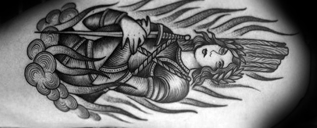 Joan Of Arc Tattoo Designs For Men