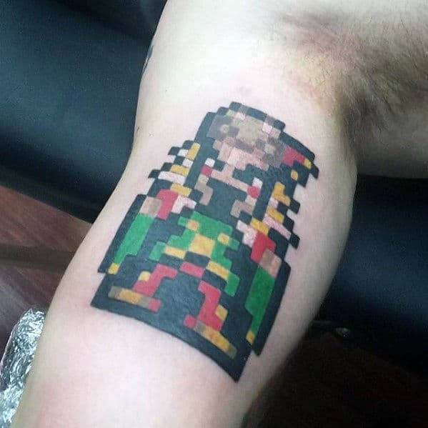 kefka final fantasy mens inner arm bicep tattoo