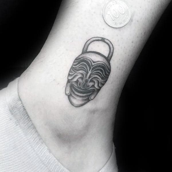 Kettlebell Small Mens Lock Ankle Tattoos