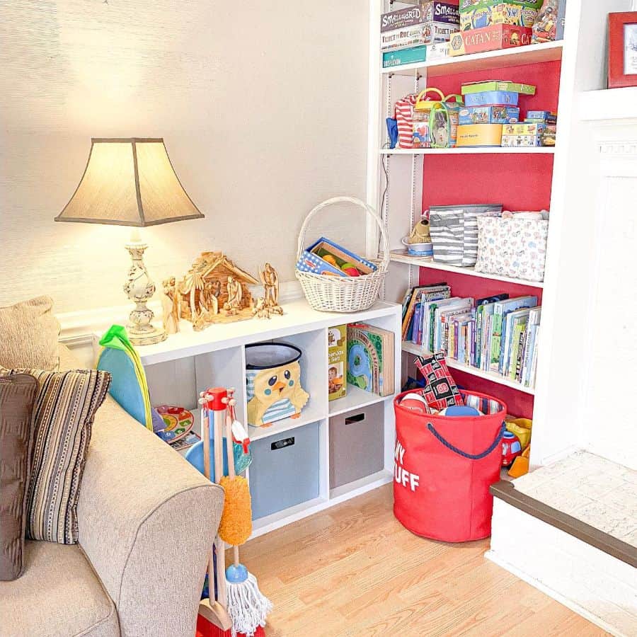 organization in small kids room area