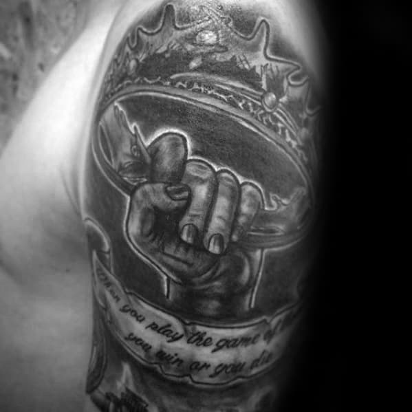King Crown Half Sleeve Game Of Thrones Tattoo Ideas On Guys