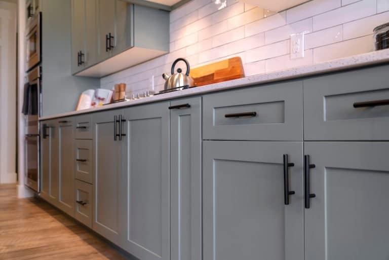 gray kitchen cabinets