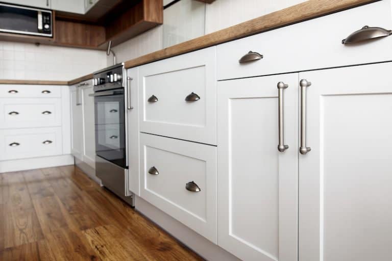 white kitchen cabinet