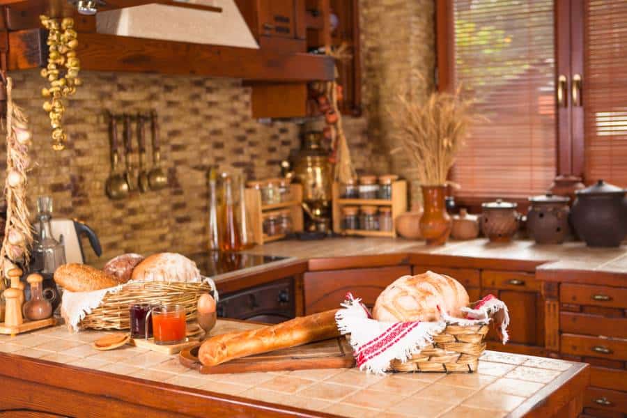 rustic country wood kitchen bread 