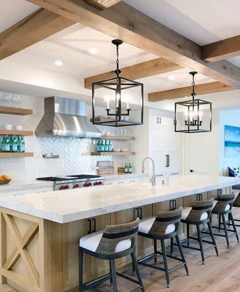 dry wall with wooden beams