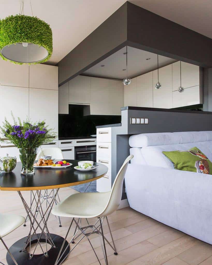 modern open plan kitchen dining room layout