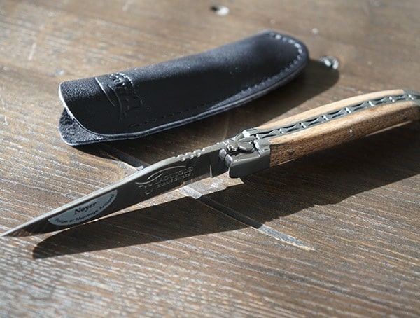 Knife Laguiole Honore Durand Ld1kw With Leather Shealth