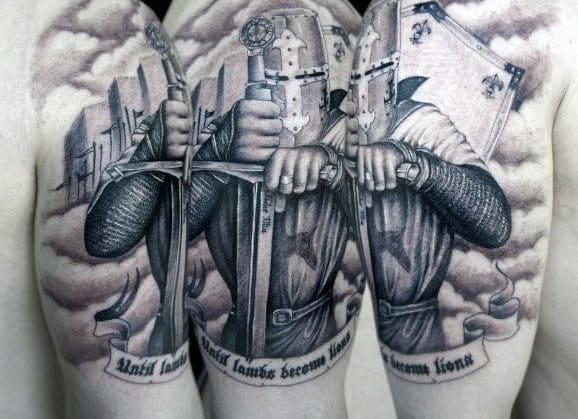 Knight Quote Tattoo For Men
