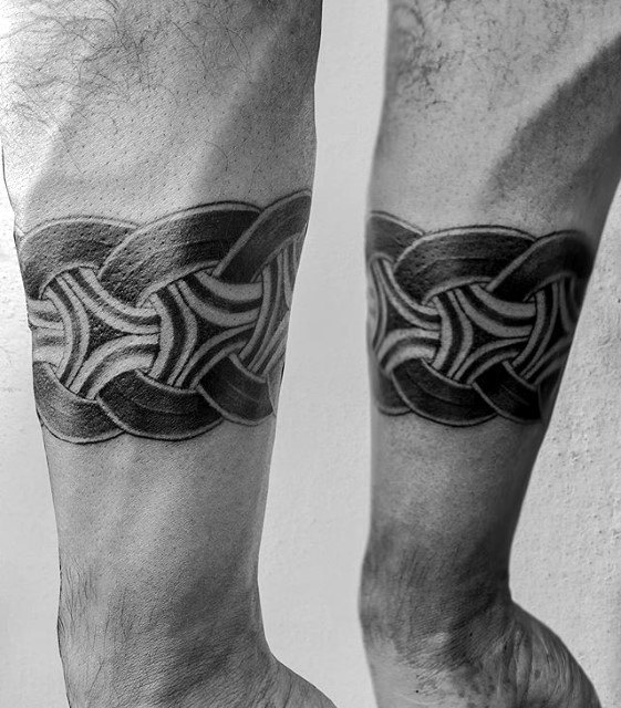 Knots Mens Forearm Band Tattoo