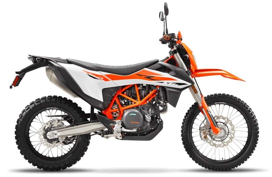 ktm 690 enduro r orange sports bike on white surface