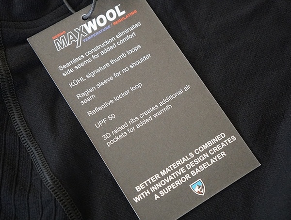 Kuhl Kondor Krew Max Wool Temperature Regulating Base Layer For Men