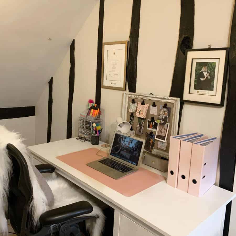 clean and tidy home home office desk
