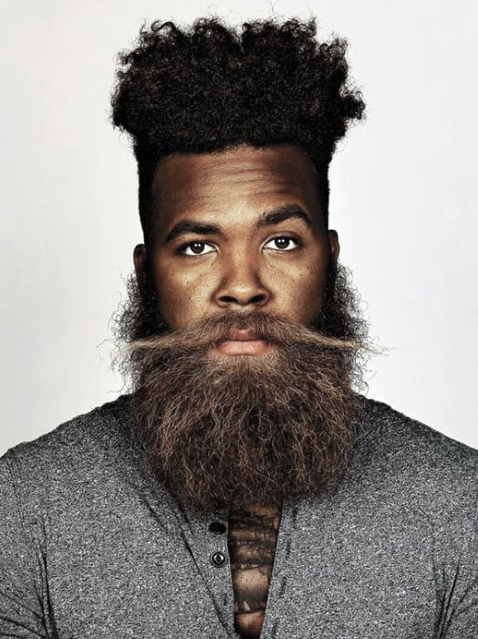 Large Beard Style Designs For Black Men