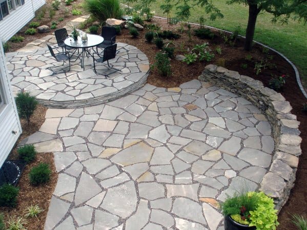 Large Flagstone Patio Design Idea Inspiration