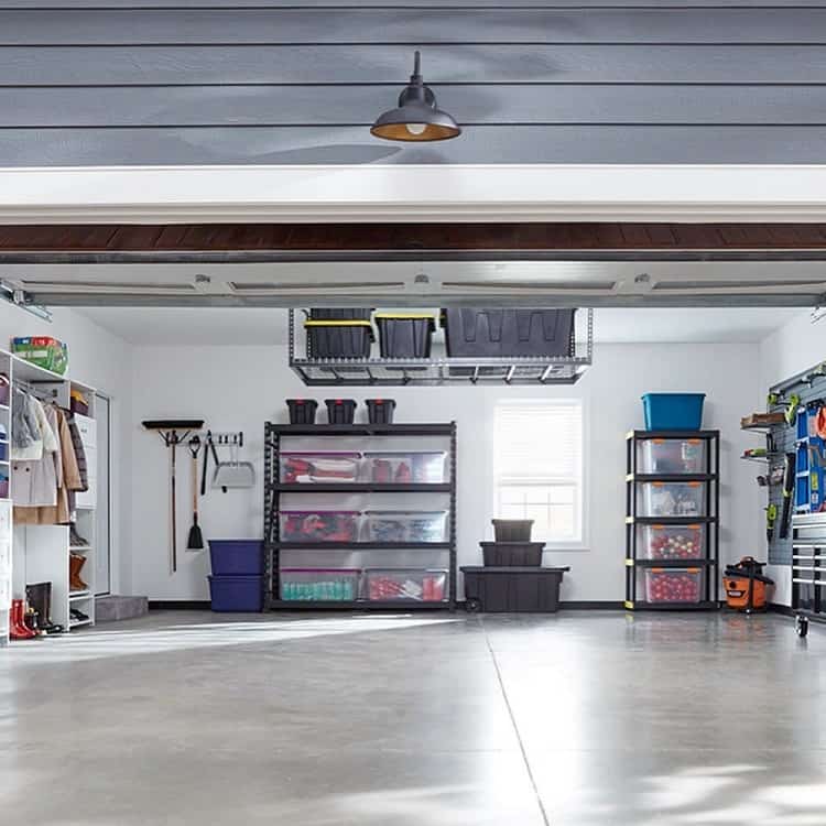large space garage organization shelving units