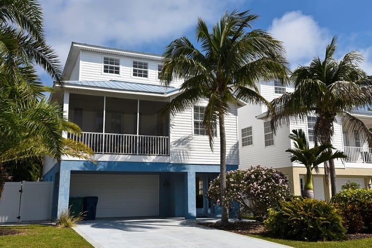 screened porch with under deck
