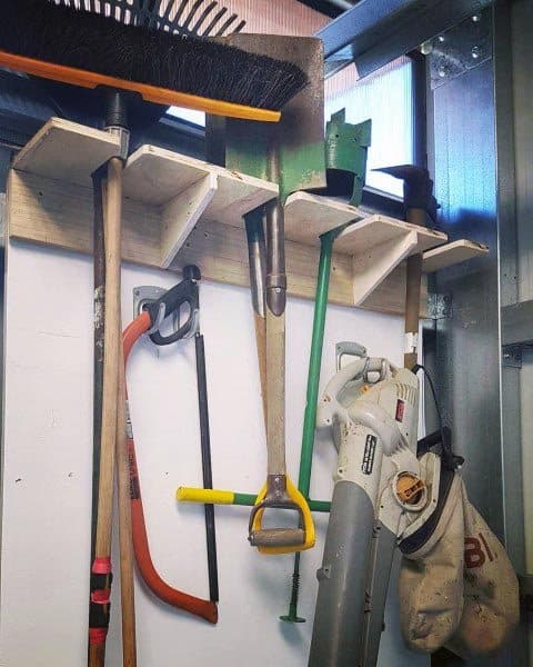Lawn Tool Wall Rack Tool Storage Ideas