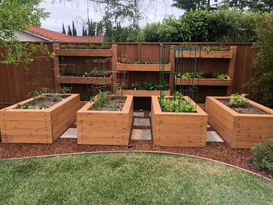 wood planter vegetable boxes