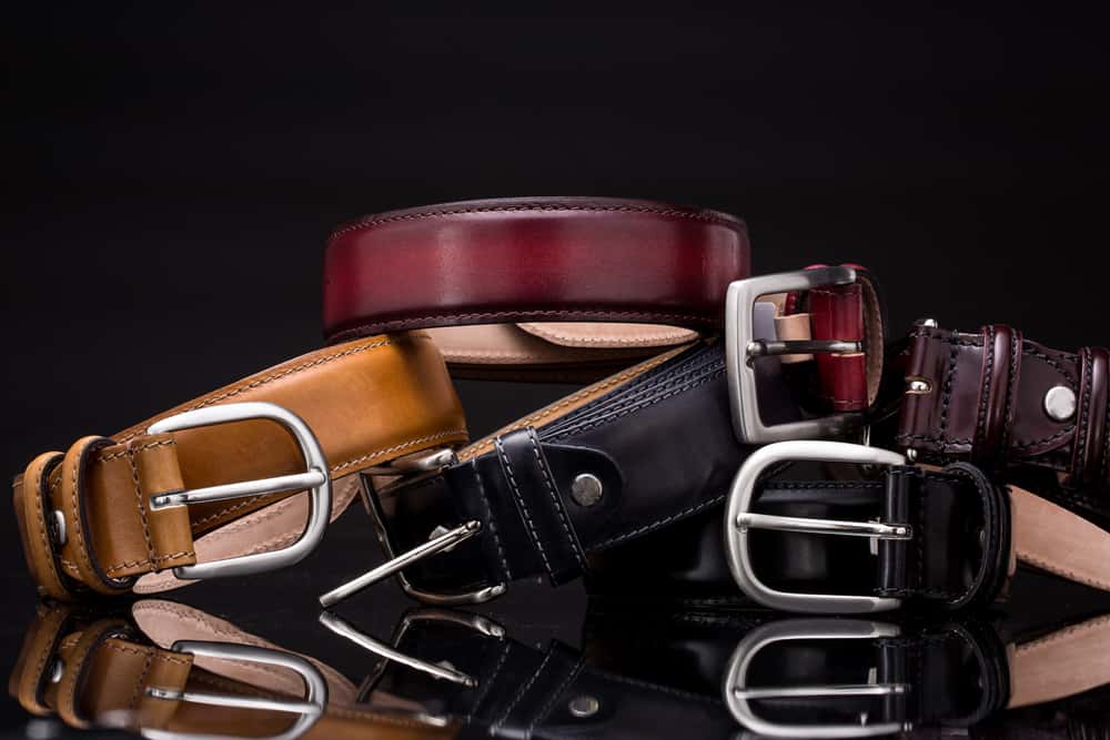 multi colors leather belts