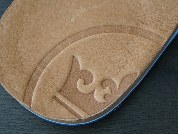 Leather Crown Detail Embossed Mens Hari Mari Sandals Peter Millar