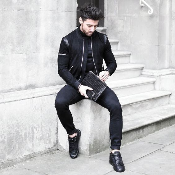 Leather Jacket All Black Outfits Mens Fashion Ideas