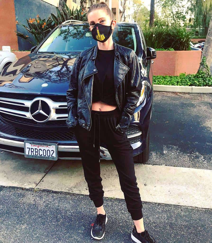 Leather Jacket Streetwear Facemask Outfit