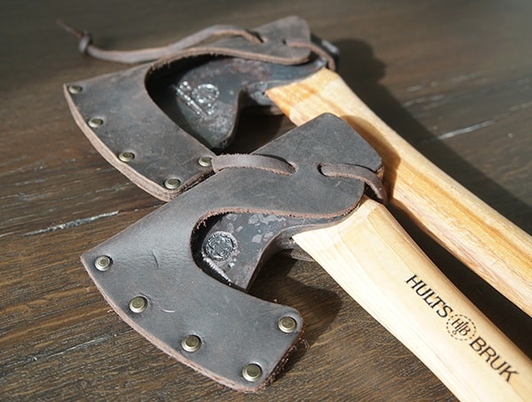 Leather Sheaths With Metal Rivet Details Hults Bruk Axe And Hatchet