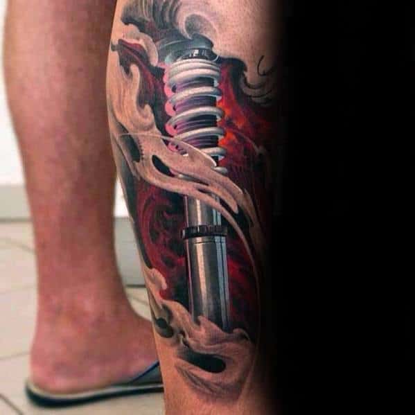 Leg 3d Realistic Creative Suspension Tattoos For Men