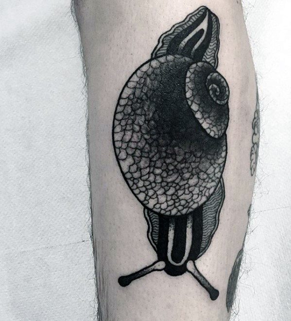 Leg Awesome Snail Tattoos For Men