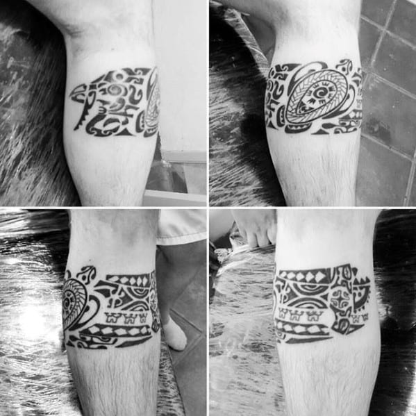 Leg Band Hawaiian Turtle Guys Tribal Tattoos