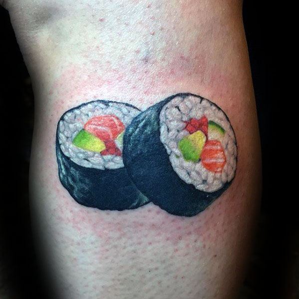 Leg Calf 3d Remarkable Sushi Tattoos For Males