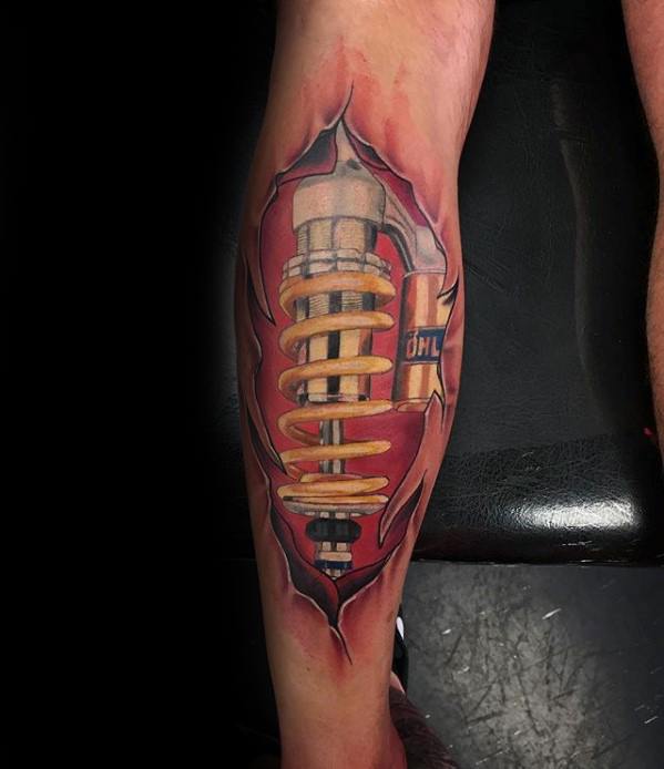 Leg Calf 3d Suspension Guys Tattoos