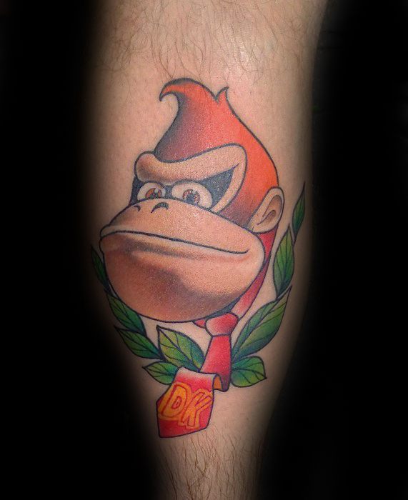 Leg Calf Donkey Kong Guys Video Game Tattoos