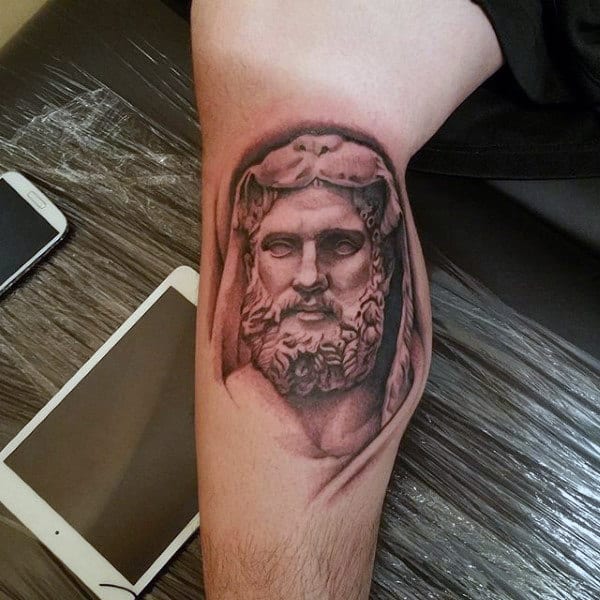 Leg Calf Guys Hercules Portrait Tattoo