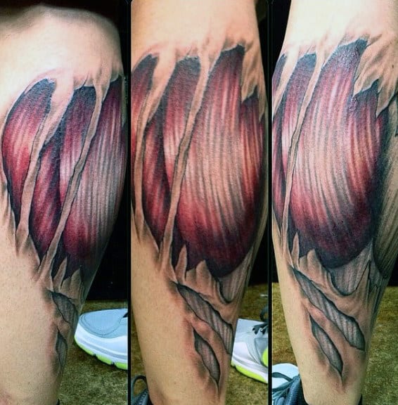 Leg Calf Muscle Tattoos For Men