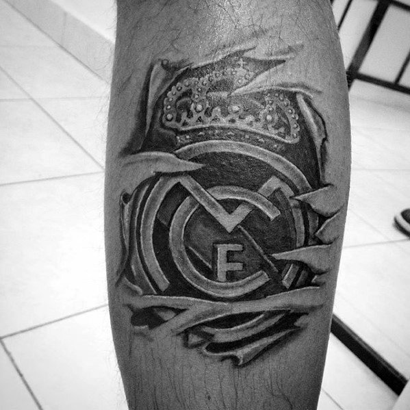 Leg Calf Real Madrid Male Tattoos