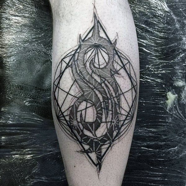Leg Calf Slipknot Guys Tattoos