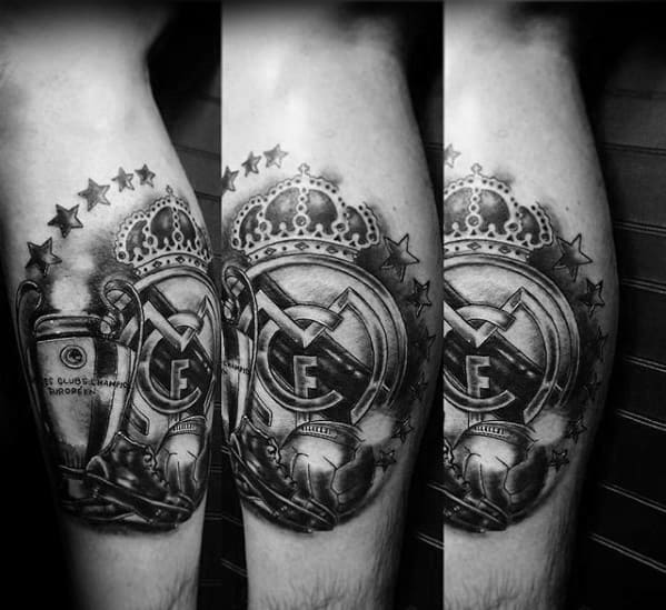 Leg Calf Soccer Guys Real Madrid Tattoo Deisgns