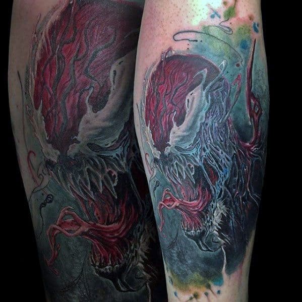 Leg Cool Carnage Tattoo Design Ideas For Male