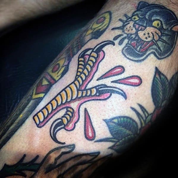 Leg Incredible Talon Tattoos For Men