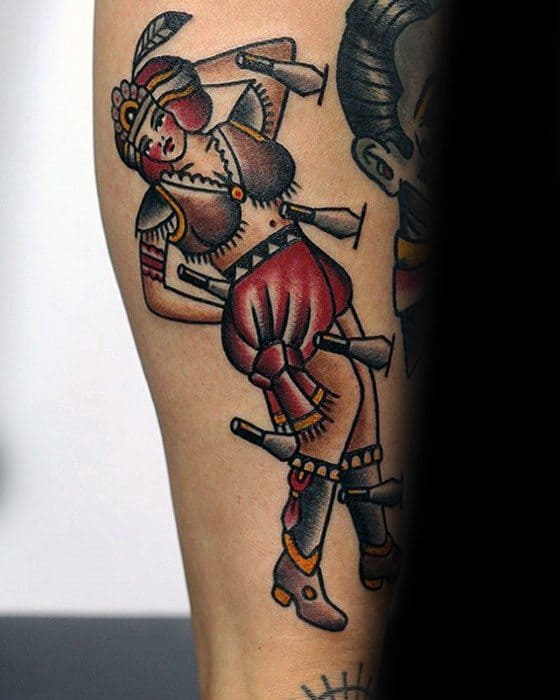 Leg Mens Cool Circus Tattoo Design Inspiration