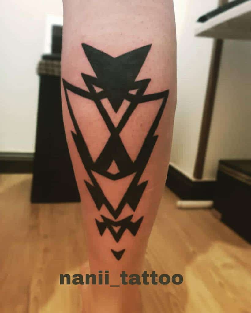 leg simple tribal tattoos nanii_tattoo