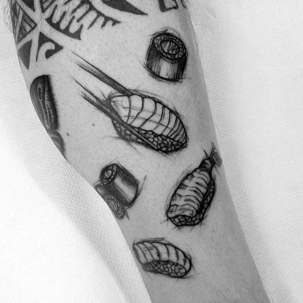 Leg Sketched Small Sushi Tattoo Ideas On Guys