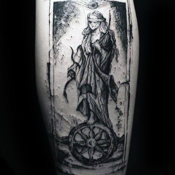 Leg Tarot Mens Tattoo Designs